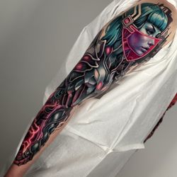 Cyberpunk tattoo sleeve