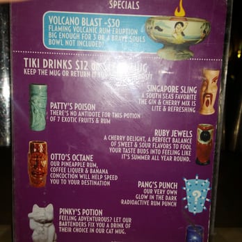 Otto's Shrunken Head - One side of their specialty drink menu - Tiki Bars Near Me - New York, New York Otto's Shrunken Head - One side of their specialty drink menu - Tiki Bars Near Me - New York, New York