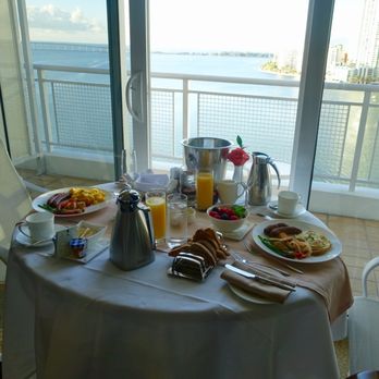 Mandarin Oriental, Miami - Room service breakfast- with a gorgeous view. Not to be missed! - Hotels Near Me - Miami, Florida