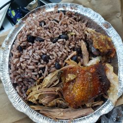 El Sol Del Caribe - Rice with Black Beans & Pernil