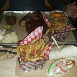 Wild Wing - Smoke pit sampler and southern fried chicken wrap