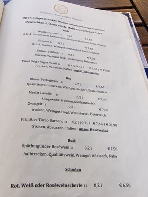 Menu photo 5 Gasthaus "Zum Weißen Schwan" Weimar, TH Menu photo 5 Gasthaus "Zum Weißen Schwan" Weimar, TH