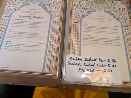 Menu photo 1 Golden India Lauterbrunnen, BE