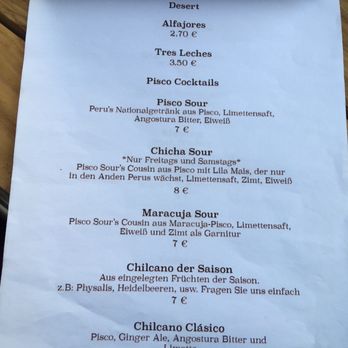 Pisco Perú - Peruvian Near Me - Berlin, BE