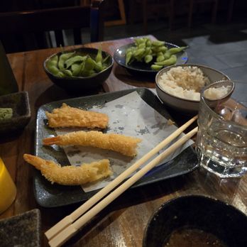 Sake Bomb - Edamame, mixed tempura, and rice. - Japanese Near Me - San Francisco, California Sake Bomb - Edamame, mixed tempura, and rice. - Japanese Near Me - San Francisco, California