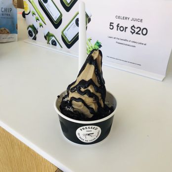 Pressed Juicery - Size 1 vanilla soft serve with chocolate chips, coconut flakes and chocolate drizzle - Juice Bars & Smoothies Near Me - Carlsbad, California