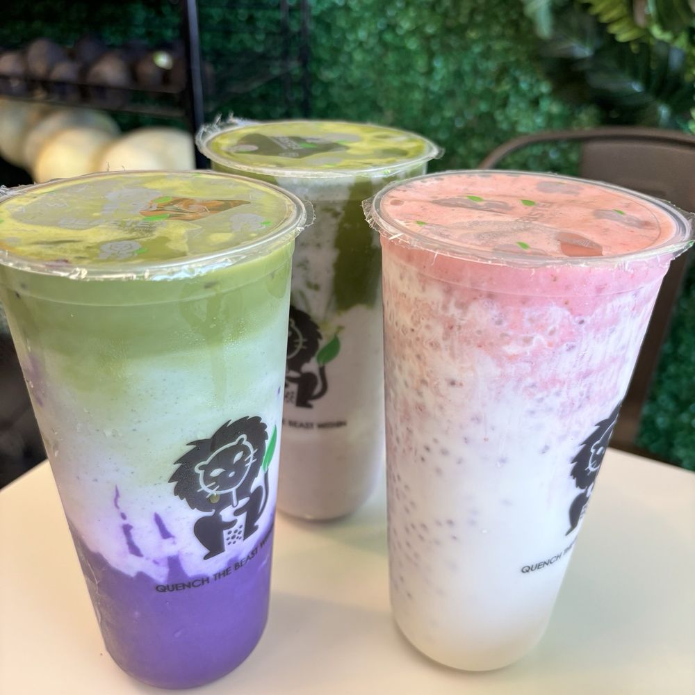 Beastea - Taro matcha, ube matcha and watermelon strawberry slush - Coffee & Tea Near Me - Santa Clara, California Beastea - Taro matcha, ube matcha and watermelon strawberry slush - Coffee & Tea Near Me - Santa Clara, California