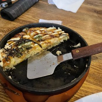 Yoshiya Kitchen - Half of an okonomiyaki - Ramen Near Me - Henderson, Nevada Yoshiya Kitchen - Half of an okonomiyaki - Ramen Near Me - Henderson, Nevada