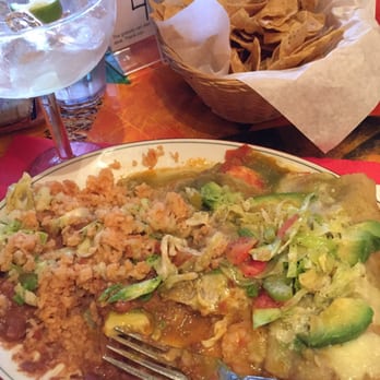 Tony's Jacal - Shrimp enchiladas, beans and rice - Salad Near Me - Solana Beach, California