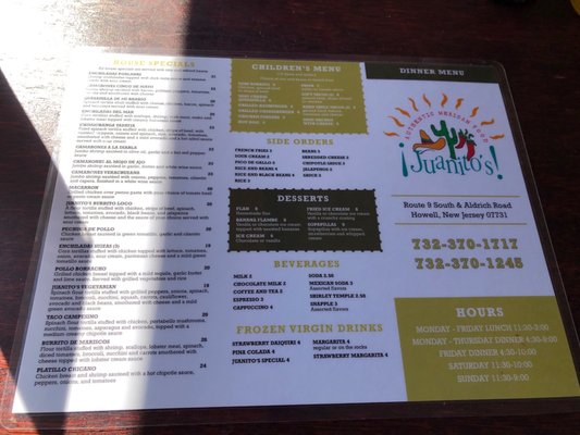 Menu photo 5 Juanito's II Howell, NJ
