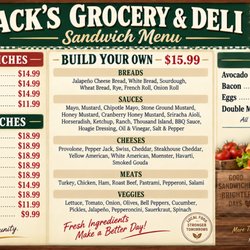 Jack's Grocery & Deli - Our Menu