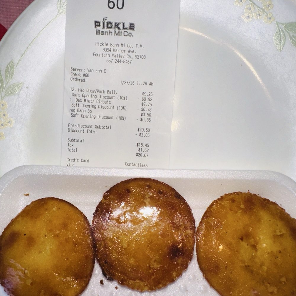 Pickle Banh Mi - Dessert n bill - Vietnamese Near Me - Fountain Valley, California Pickle Banh Mi - Dessert n bill - Vietnamese Near Me - Fountain Valley, California