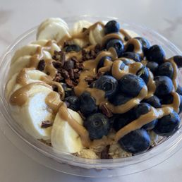 Peanut butter açaí bowl which
