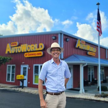 AutoWorld - We are excited to pave our dealership lot in 2023. The flag flies high in the blue skies of Horry County at Autoworld of Conway - Auto Repair Near Me - Conway, South Carolina