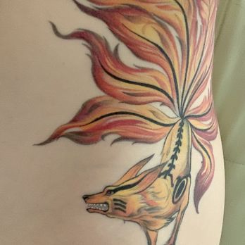 Custom Tattoos By Alayna - Kurama in sage mode tattoo from the Naruto anime, photo is taken after it is fully healed. - Tattoo Near Me - Los Angeles, California Custom Tattoos By Alayna - Kurama in sage mode tattoo from the Naruto anime, photo is taken after it is fully healed. - Tattoo Near Me - Los Angeles, California