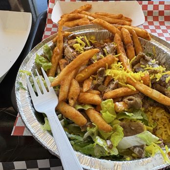 NY Gyro King - "The boss" at "$12.99. Included chicken, lamb, salad, French Fries. - Mediterranean Near Me - San Antonio, Texas NY Gyro King - "The boss" at "$12.99. Included chicken, lamb, salad, French Fries. - Mediterranean Near Me - San Antonio, Texas