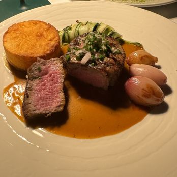 Restaurant Kampa Park - Peppered steak with shallots and potato cake. Perfectly cooked medium and delicious flavor! - Mediterranean Near Me - Prague, Puerto Rico Restaurant Kampa Park - Peppered steak with shallots and potato cake. Perfectly cooked medium and delicious flavor! - Mediterranean Near Me - Prague, Puerto Rico