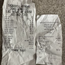 Check your receipts!!!! Food is GREAT but she charged me $31.27 (still left a tip on top) Even though itemized receipt shows $30.07 Check your receipts!!!! Food is GREAT but she charged me $31.27 (still left a tip on top) Even though itemized receipt shows $30.07