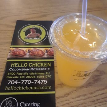 Hello Chicken - Passion fruit juice - Colombian Near Me - Charlotte, North Carolina Hello Chicken - Passion fruit juice - Colombian Near Me - Charlotte, North Carolina
