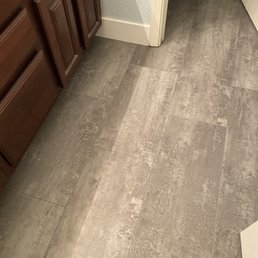 New bathroom floor! New bathroom floor!