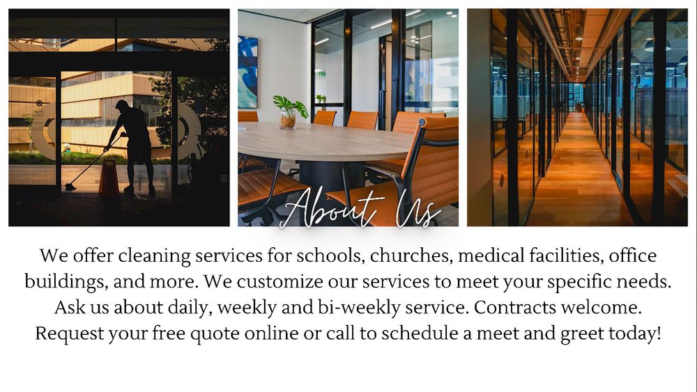 D&D CLEANING Request a Quote Conway, Arkansas Office Cleaning