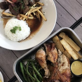 Limon - Beef lomo Saltado / half rotisserie chicken with green beans and yuca fries - Tapas/Small Plates Near Me - Burlingame, California
