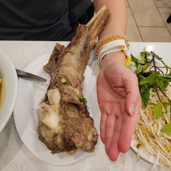 Pho Mi Viet Hoa - Check out the size of this beef bone! It came with 2 big pieces! - Vietnamese Near Me - North York, Ontario