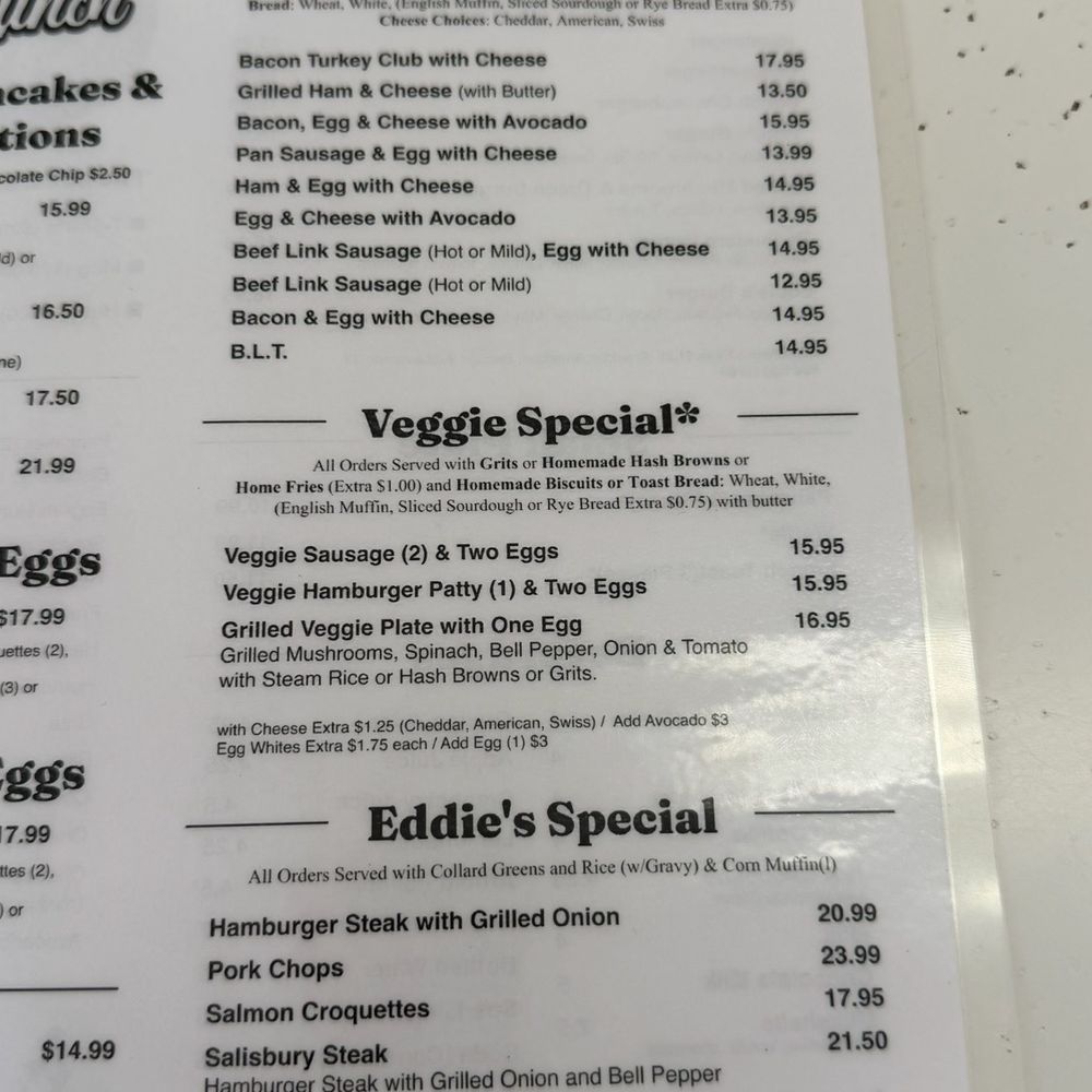 Eddie's Cafe - Menu sandwiches and specials - Breakfast & Brunch Near Me - San Francisco, California
