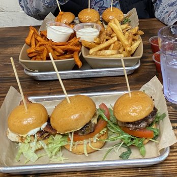 Burger Bench - Slider samplers and fries - American Near Me - Escondido, California