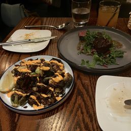 Brussel sprouts & hanger steak tapas Brussel sprouts & hanger steak tapas