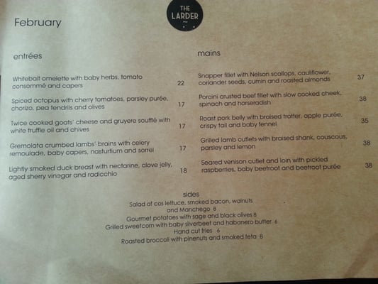 Menu photo 7 The Larder Wellington, AUK Menu photo 7 The Larder Wellington, AUK