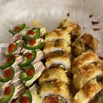 Sushi Daruma - Hamapeño roll, deep fried Spicy Tuna roll...neither had any flavor at all. Huge disappointment - Sushi Bars Near Me - Salinas, California Sushi Daruma - Hamapeño roll, deep fried Spicy Tuna roll...neither had any flavor at all. Huge disappointment - Sushi Bars Near Me - Salinas, California
