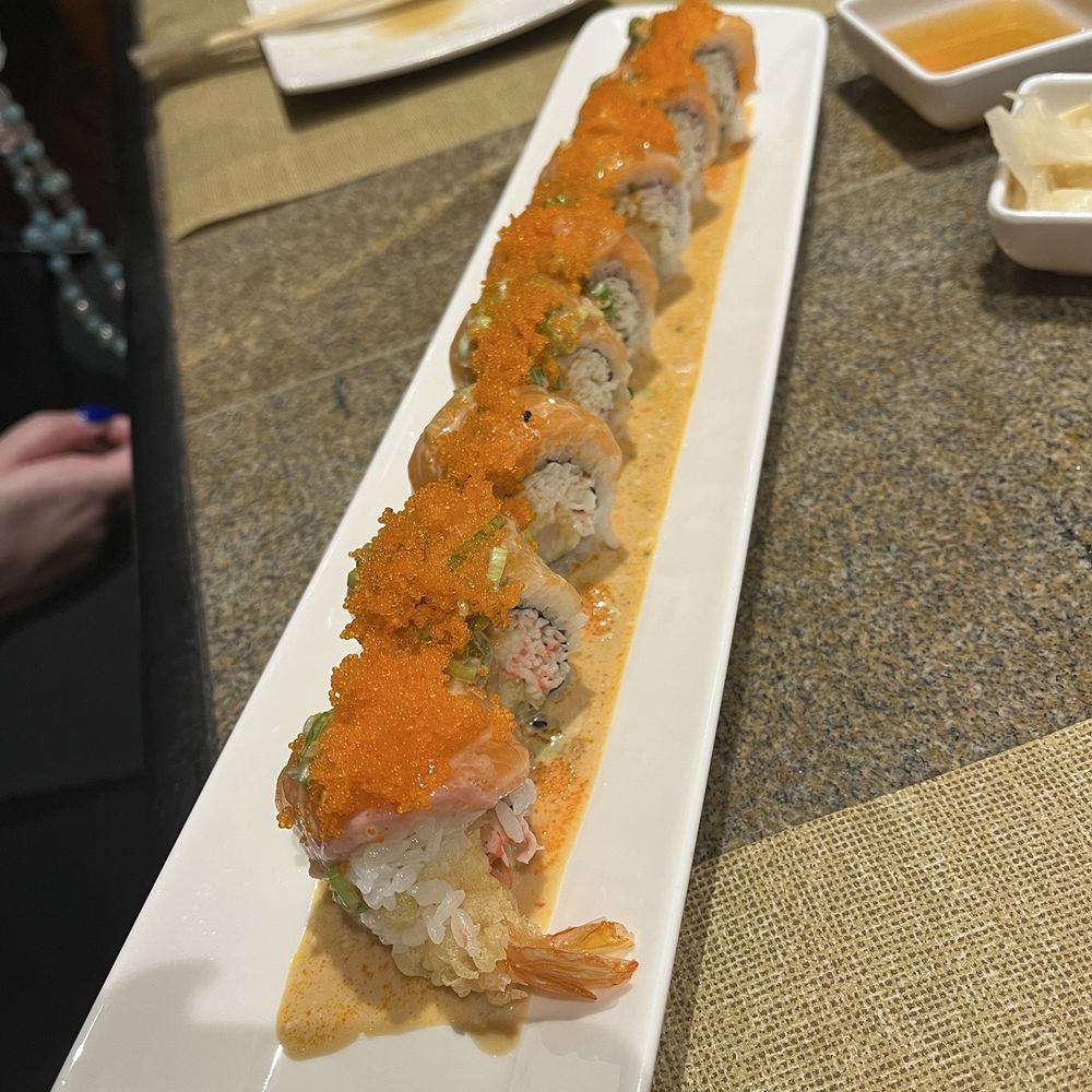 AQUINO'S Japanese Steakhouse and Sushi Bar - Orange blossom roll - Japanese Near Me - Murrells Inlet, South Carolina
