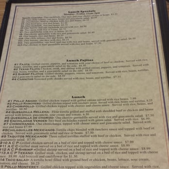 Buenos Amigos - Menu items - Mexican Near Me - Woodsfield, Ohio
