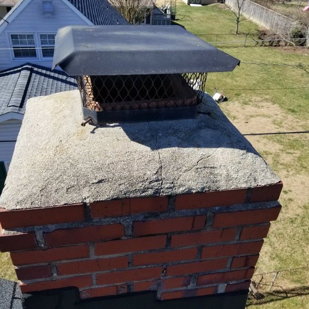 EES Services - Old cement crown and chimney cap. - Air Duct Cleaning Near Me - Silver Spring, Maryland