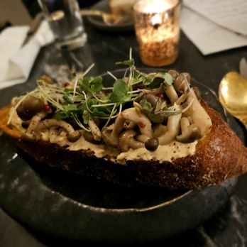 Oti - Pickled Mushroom Toast. $21. Easily the best bite of the night (by a mile) along with the Zakuska - Modern European Near Me - New York, New York Oti - Pickled Mushroom Toast. $21. Easily the best bite of the night (by a mile) along with the Zakuska - Modern European Near Me - New York, New York