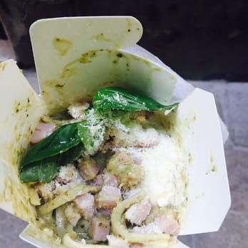 Dal Moro's - Pesto pasta with prosciutto.. Sooooo good!! - Fast Food Near Me - Venezia, VE Dal Moro's - Pesto pasta with prosciutto.. Sooooo good!! - Fast Food Near Me - Venezia, VE