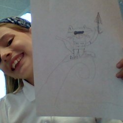 Williams Elementary School - Doing a drawing for a book (Loved the book)