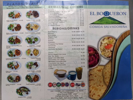 Menu photo 3 El Boqueron Los Angeles, CA