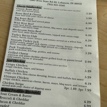 Beef-a-Roo - Menu - Salad Near Me - Lebanon, Indiana