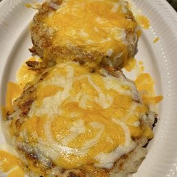 Hashbrowns with cheese on top