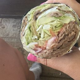Lots of lettuce, barely any doner. Lots of lettuce, barely any doner.