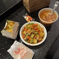 China King - Hot & Sour Soup, Kung Pao Baby Shrimp, Plain Fried Rice
