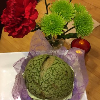 Jeng Chi - Matcha cream puff. Light and puffy, a little messy to eat because the pastry is a little stiff and the cream is soft but it's a nonissue. - Bakeries Near Me - Richardson, Texas