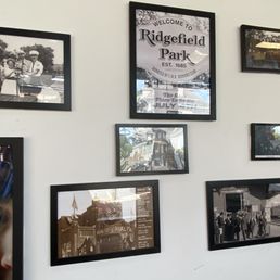 Historical images decorate the restaurant