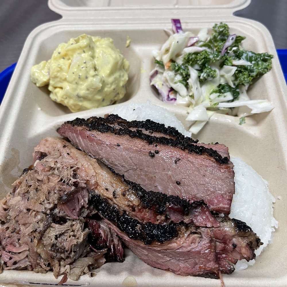 Sunset Texas Barbecue - Brisket plate - Barbeque Near Me - Honolulu, Hawaii Sunset Texas Barbecue - Brisket plate - Barbeque Near Me - Honolulu, Hawaii