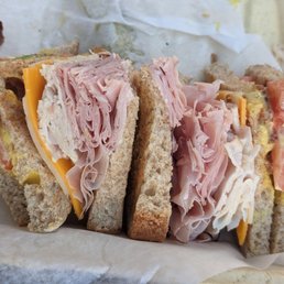 Half of the club sandwich minus the spring mix Half of the club sandwich minus the spring mix