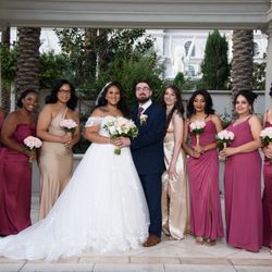 Heads Will Roll Salon - The glammed up bridal party with the bride and groom