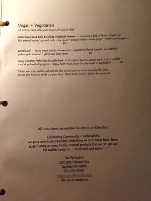 Menu photo 7 The Fat Radish Cornucopia, WI