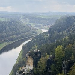 Northern Hikes - View of the Elbe (Labe) River from the platform